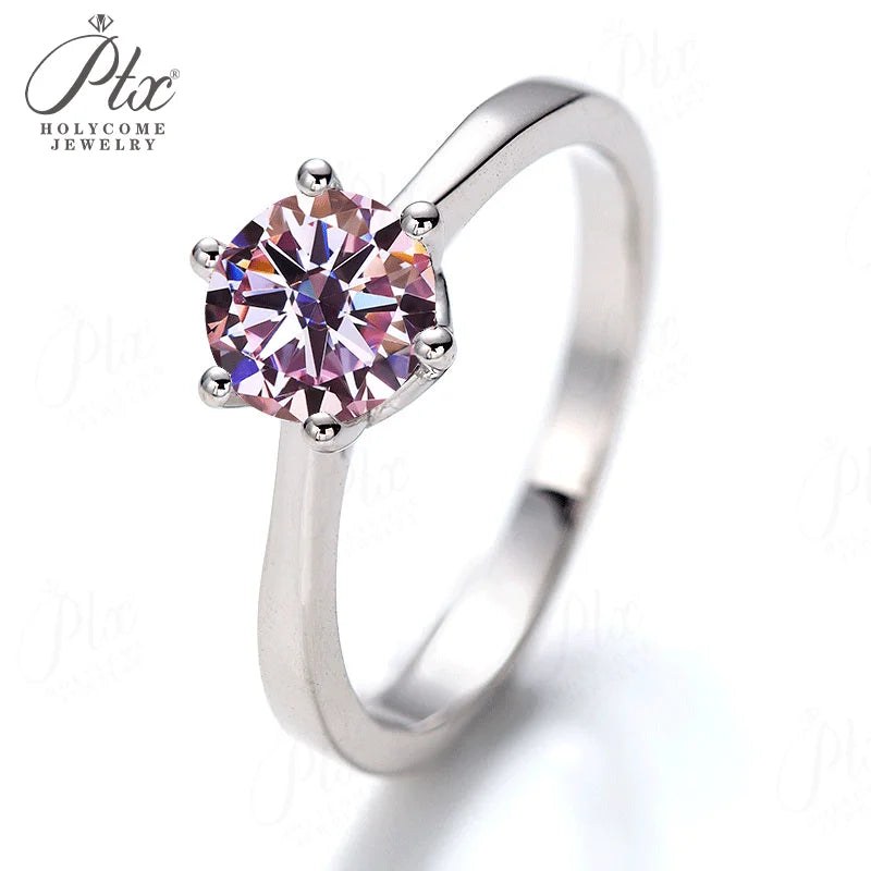 Round Couple Moissanite Ring — view 4