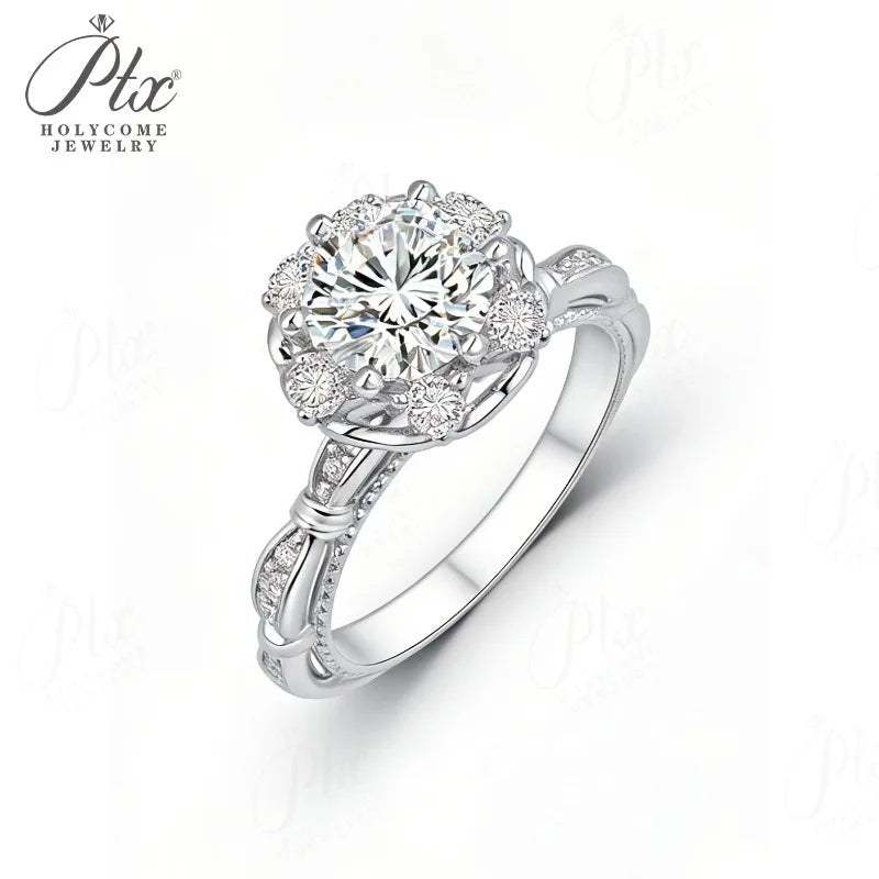 Round Eternity Moissanite Ring