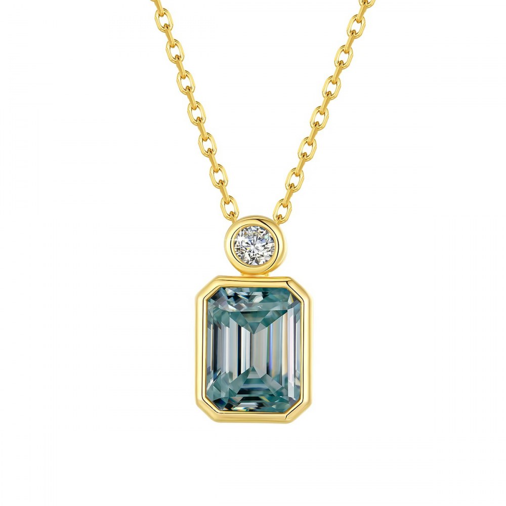 Round Lab-Grown Diamond Necklace — view 2