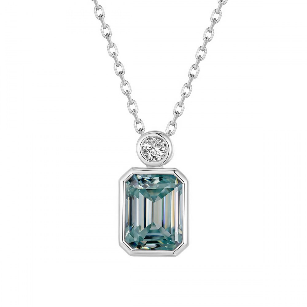 Round Lab-Grown Diamond Necklace — view 3