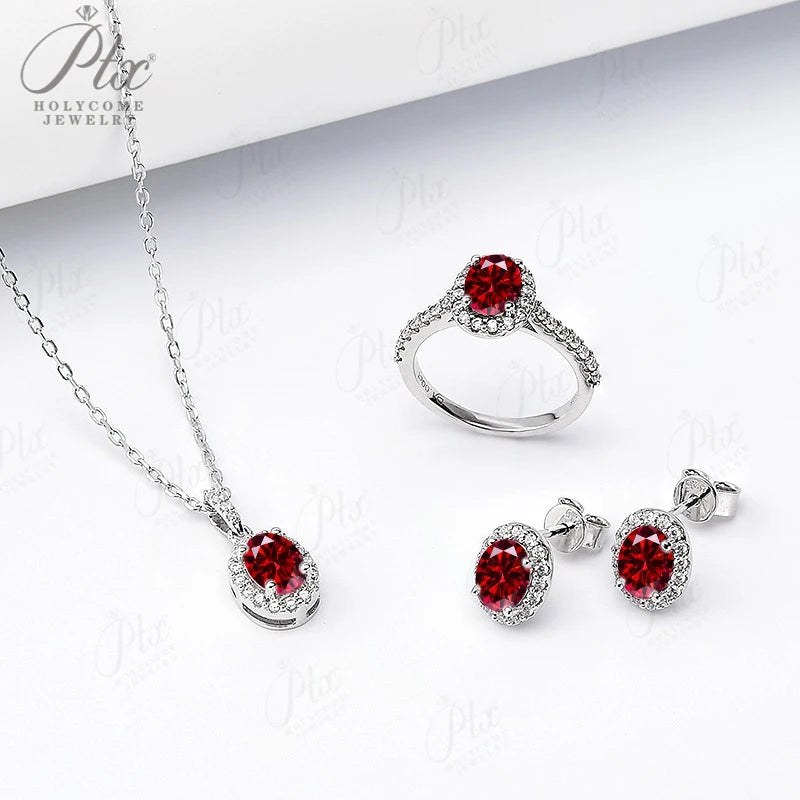 Round Moissanite Earrings in 925 Silver — view 2