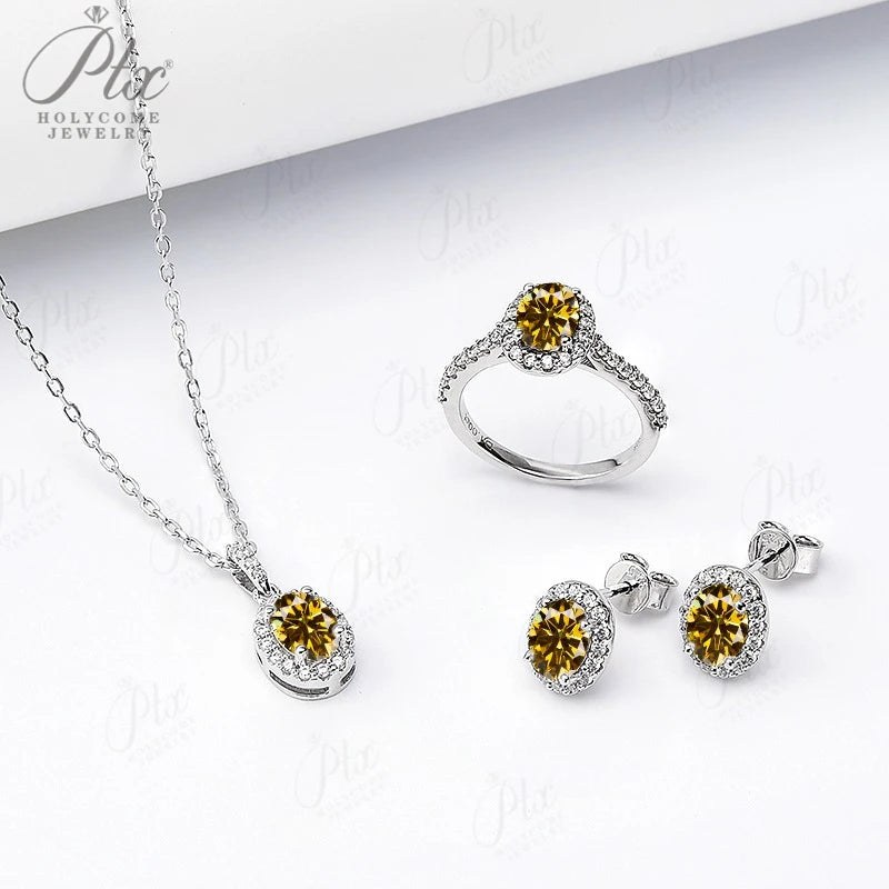 Round Moissanite Earrings — view 2