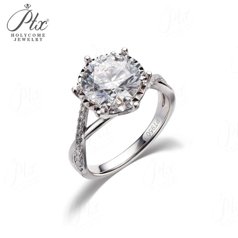 Round Moissanite Ring - Design 3 — view 3