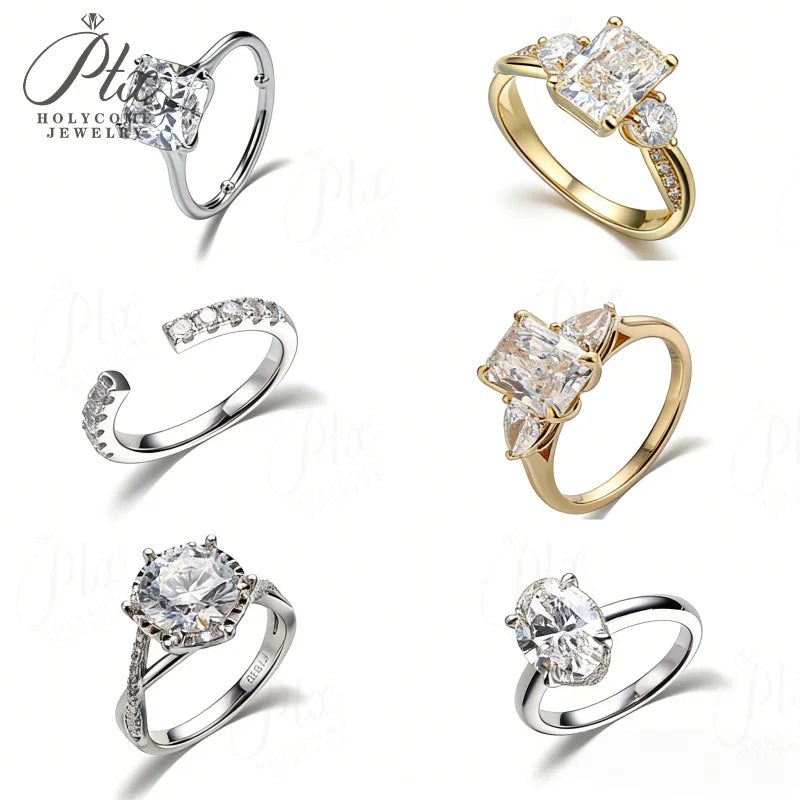 Round Moissanite Ring - Design 4 — view 2