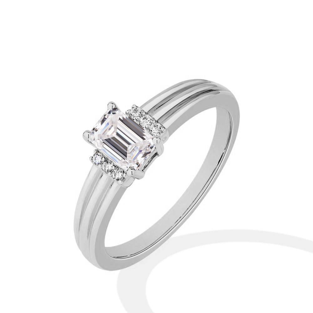 Round Moissanite Ring - Design 7 — view 2